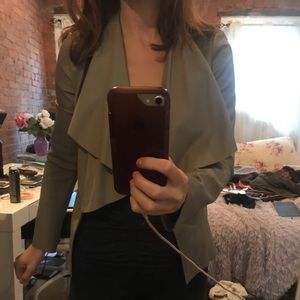 Zara basic faux leather jacket